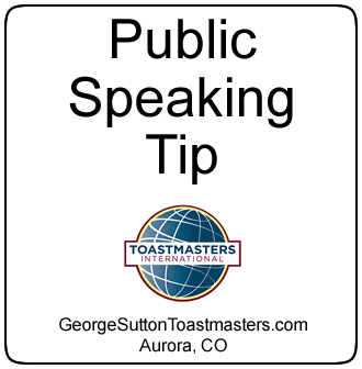 Public Speaking Tip